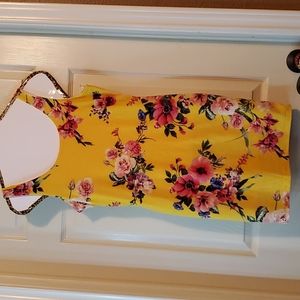 Floral yellow dress